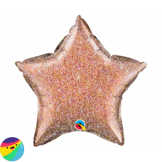 Folija balon - Zvezda Rose Gold Glittergraphic